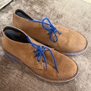 Veldskoen Brown Suede Men's 7/ Women’s 9 Shoes with Blue Laces